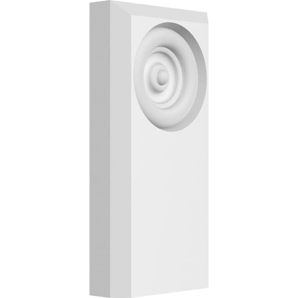 Ekena Millwork Standard Foster Bullseye Plinth Block with Beveled Edge, 2 1/2"W x 5"H x 3/4"P PBP025X050X075FOS03 - main